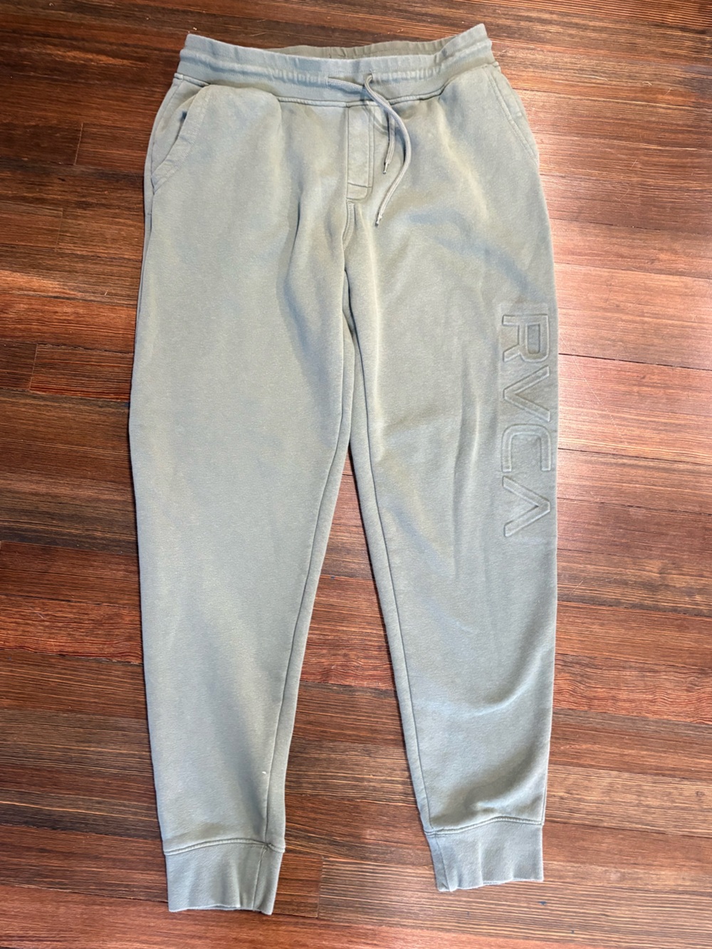 RVCA Olive Sage Embossed Logo Sweatpants